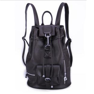 Women's Classic Design Leather Zipper Tote / Shoulder Satchel