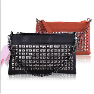 Women's PU Leather Messenger Rivet Shoulder Handbags