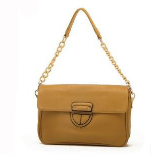 Women's Black Copper Chain Handbags Shoulder Messenger Bag