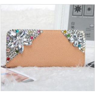 Blue Shiny Crystal Fashion Desgin Party Handcraft Clutch Purse