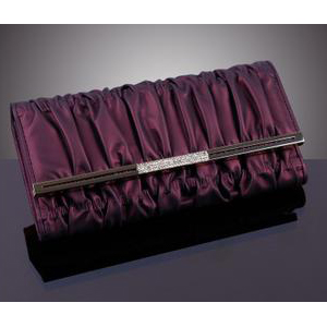 Elegant Pleated Silk Ladies' Clutch Handbag