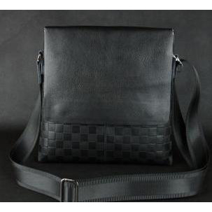 Black Leather One Shoulder Briefcases