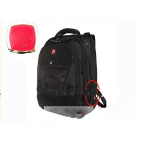 Black Shoulders With Many Buttons Laptop Backpacks