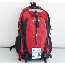 Red With Many Buttons Nylon Laptop Backpacks