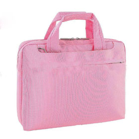 Pink Nylon With Zippers Laptop Backpacks