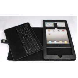 Black Leather With Stretch Laptop Sleeves