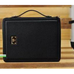 Genuine Leather Black With Zippers Laptop Sleeves