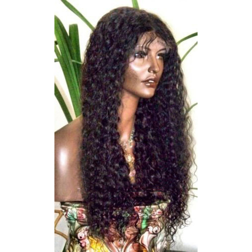 24" Full Lace Human Hair Indian Remi Deep Wavy Wig