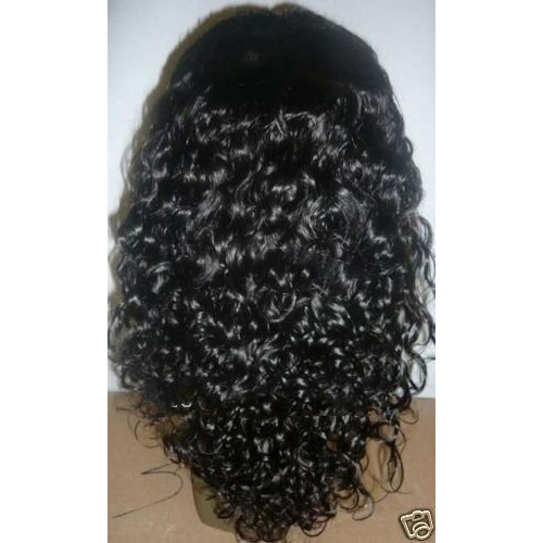Full Lace Indian Black 16" Curly Wig
