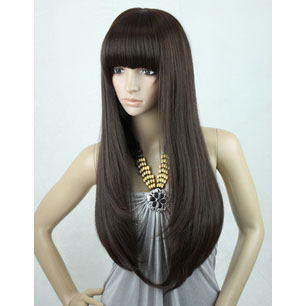 18 Inch Light Brown Wtock synthetic Lace Front Wig