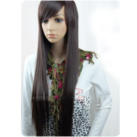 2011 New Sexy Long Black Straight Cosplay Hair Wig