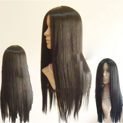 New Long Black Cosplay Party Straight Wig