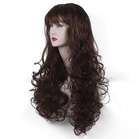 W502 Dark Brown Trendy Chestnut Cosplay Party Hair Wig