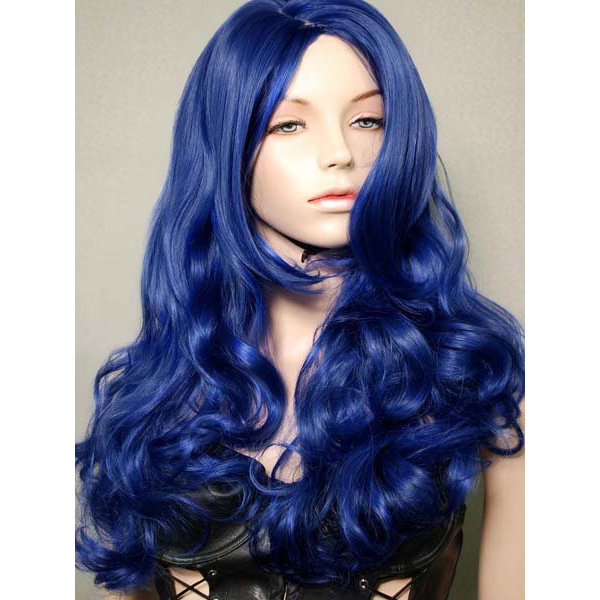 Dark Blue Long Animation Cosplay Wig