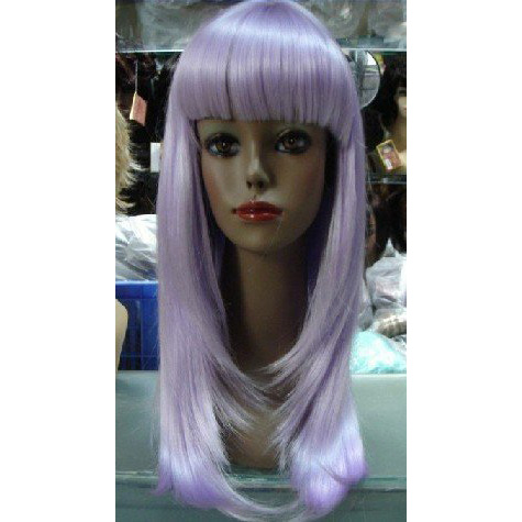 4PC Fashion Long Straight Human Made Hair Wig Halloween Wig Cosplay Wigs