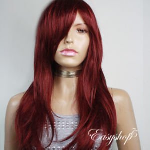 Anime Cosplay Wig Long Auburn Red Wigs Hair W149J
