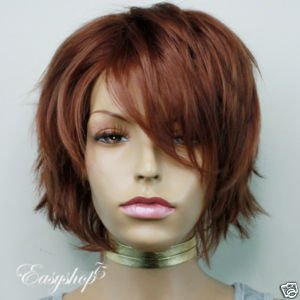 W204 Short Wigs Auburn Brown Code Geass Cosplay Wig