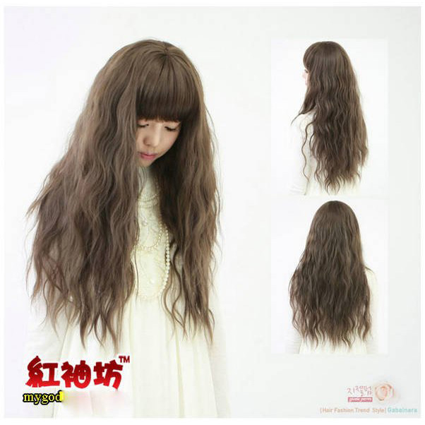 65cm Long Waves Lace Front Synthetic Kinky Curl Wig