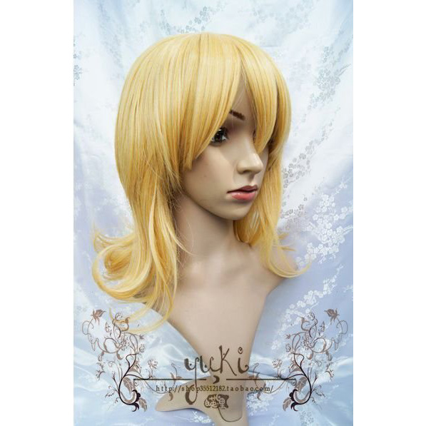 Natural Skin Top Vocaloid Magnet Rin Gold Cosplay Wig
