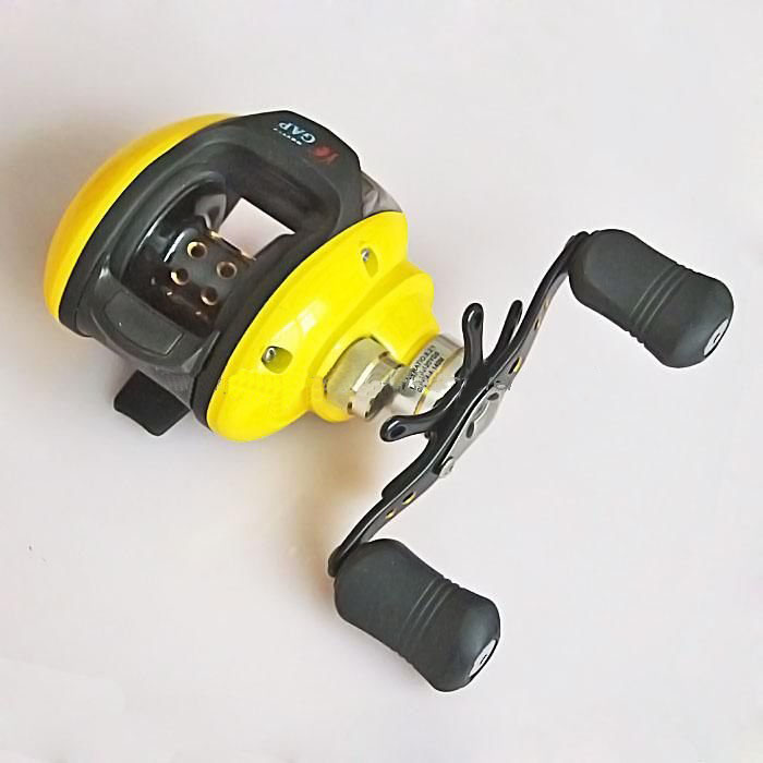 Black & Yellow Steel Rotated Fishing Reels