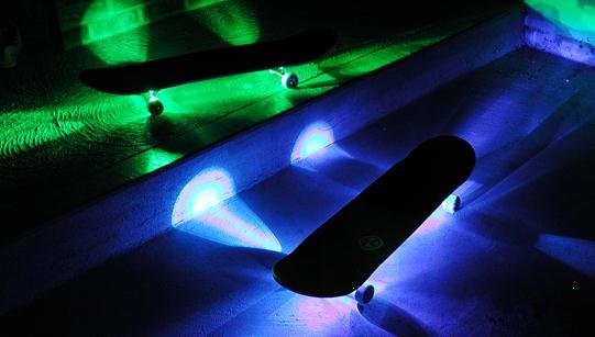 Blue LED Light Plastic & Metal Rectangular Shape Scooters