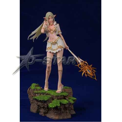 Lineage 2 Resin Action Figure ELF With White Model