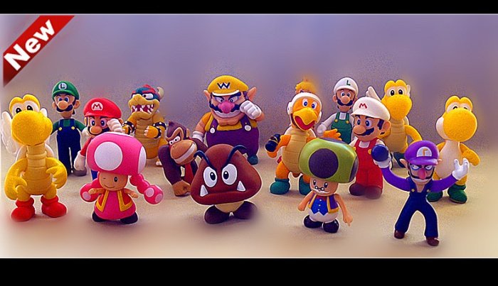 Cartoon PVC Super Mario Brothers Action Figure