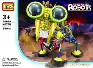 Free Shipping LOZ Electromotion Building Blocks Eyed ROBOT Series, Children Toys, Baby Toys