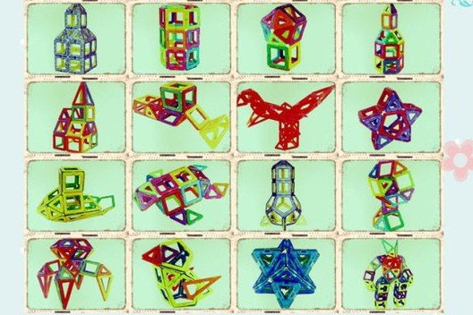 Magnetic Puzzles of Construction, Magnetic Blocks Toys, Educational Toy