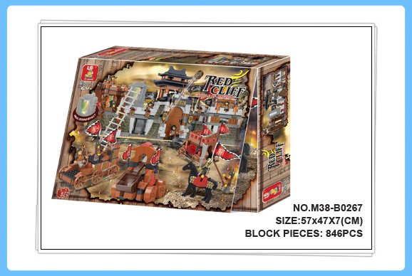 50 Large Size Block, Red Cliff, Educational Toys, Free Shipping