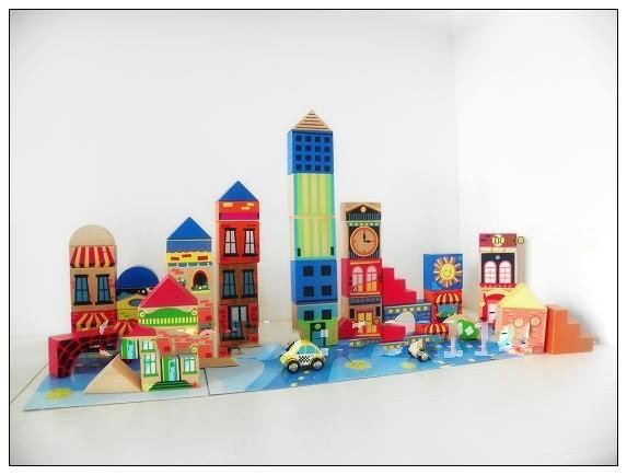 Baby City Buliding Wood Block Toys For Education