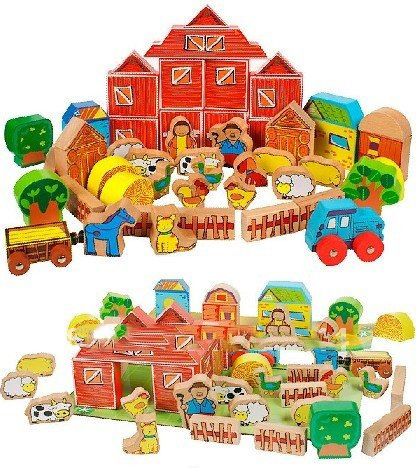 Free Shipping Farm Blocks, Creativity Toys, Wooden Toys, Educational Toys