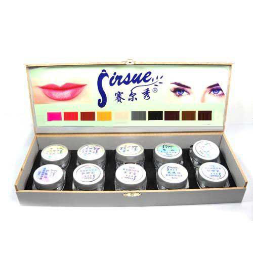 Free Shipping New Design Permanent Makeup Ink Pigment 10 Colors