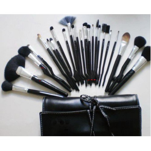 Cosmetics 24 Pieces / Set Professional Brush Kit and Leather Pouch