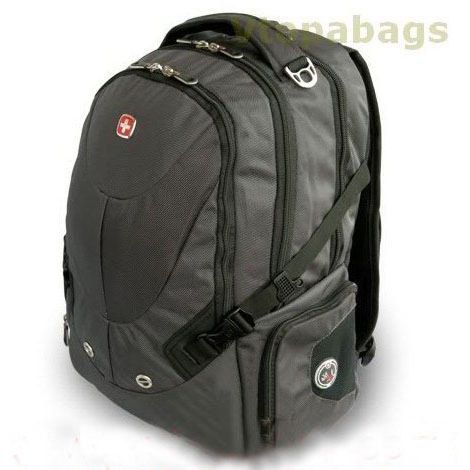 Light Black With Many Buttons Nylon School Backpacks