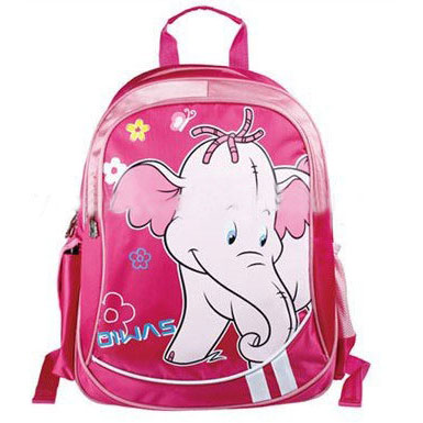 Pink Zippers With An Elephant Kids Backpacks