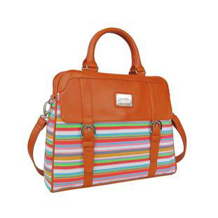 With Vertical Stripes Red & Yellow Zippers Laptop Backpacks