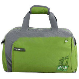 Green & Gray With Zipper Nylon & Polyester Travel Duffel Bags