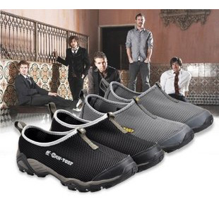 Men's Summer Relaxed Style Antiskid Rubber Leather Outdoor Sports Hollow Out Climbing Shoes