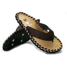 Men's Rubber Leather Indoor Slipper
