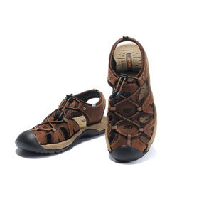 Men's Cow Leather Round Toe Sandals