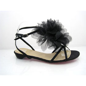 2011 New Brand New Style Women's Black Flat-bottomed No Root Sandals
