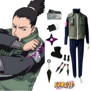 Boy's Cotton Naruto Nara Shikamaru Cosplay Costume
