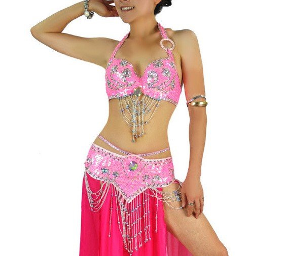 Free Shipping 5pcs Sexy Tribal Belly Dance Costume Set