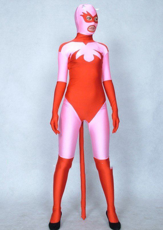 Lycra Spendex Zentai Superhero Costume PINK CAT C132