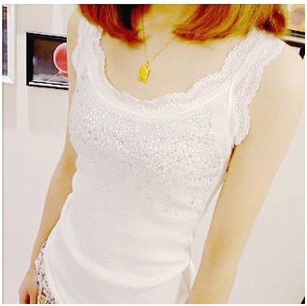 New Arrival Women's Lace Diamond Cotton Vest