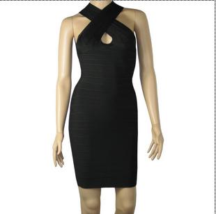 2010 Brand New Popular Halter Cotton Hand-made Cocktail Dress