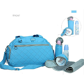 Blue High Quality Cotton Fabric Mami Bags,Mommy Bags,Diaper Bags,Baby Bags,Sports Bags,Backpack