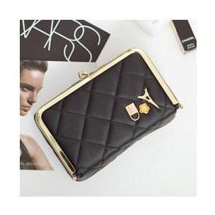 High Quality Elegant Real Leather Bag, Ladies' Bag, Hand Bag(Gold & Black)