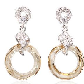 Solid 18Kt Y / Gold 2.30Ct Natural Diamonds Earrings